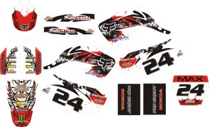 ZESTAW NAKLEJEK R.S.TEAM TRIBBAL CR 125 (02-07)