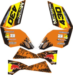 KOMPLET NAKLEJEK KTM XC 450/525 (08-10) (ZEATV0110)