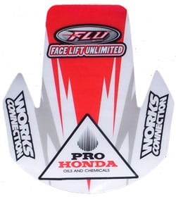 NAKLEJKA NA BŁOTNIK PRZEDNI HONDA WSZYSTKIE FLU DESIGNS red