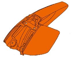 BŁOTNIK TYŁ KTM SX 50 junior 02-08 orange OEM