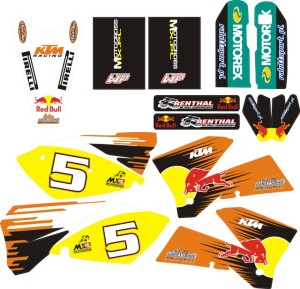 ZESTAW NAKLEJEK R.S TEAM KTM SX 125/250 (04-06)