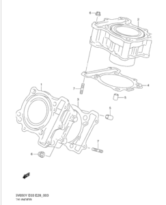 USZCZELKA POD CYLINDER SUZUKI SV 650 99-09 /  V-STORM DL650 04-11 ( PRZEDNIA)