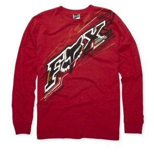 T-SHIRT L/S FOX FLASH red rozm. M, XL