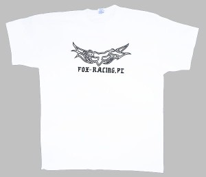 T-SHIRT FIRMOWY FOX-RACING.PL TATTOO white
