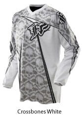 KOSZULKA FOX HC PRINT CROSSBONES white S,L