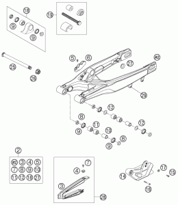 PROWADNICA UFO KTM 2T/4T 07-... czarna oryginał