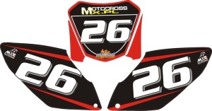 TŁA TECH CRF 250 08-09 czarne nr.26