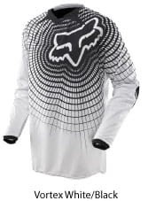 KOSZULKA FOX YOUTH 360 PRINT VORTEX 10 white/black